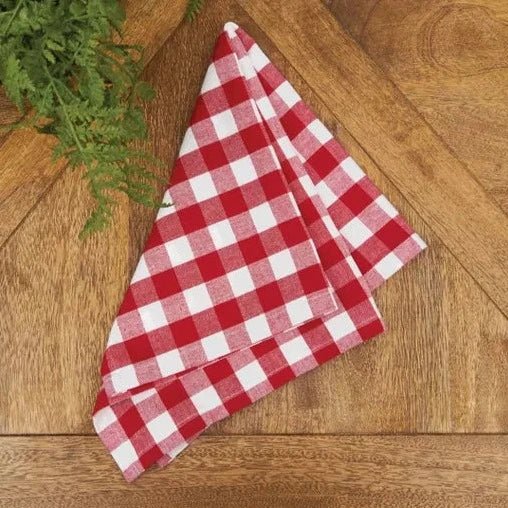 Red and White Checked Napkins - The Shops at Mount Vernon