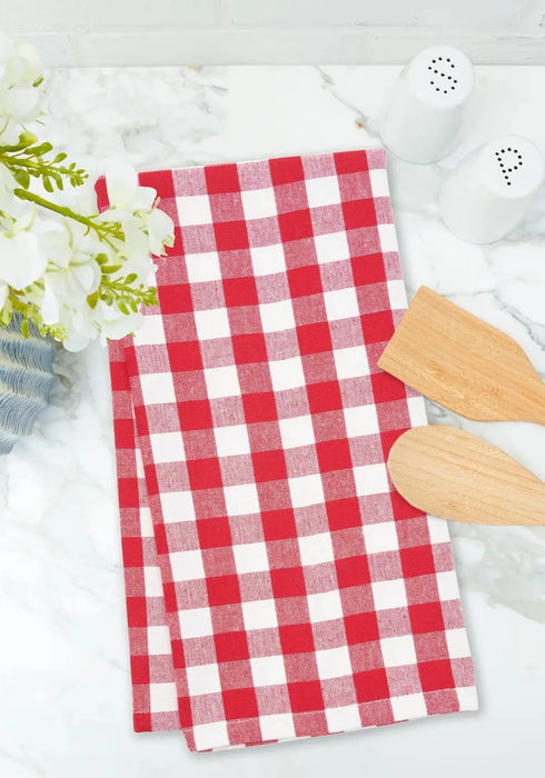 Red and White Gingham Check Towel - The Shops at Mount Vernon