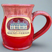 Red Mount Vernon Tall Belly Mug - Made In USA - The Shops at Mount Vernon