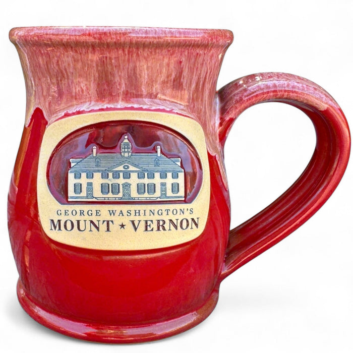Red Mount Vernon Tall Belly Mug - Made In USA - The Shops at Mount Vernon