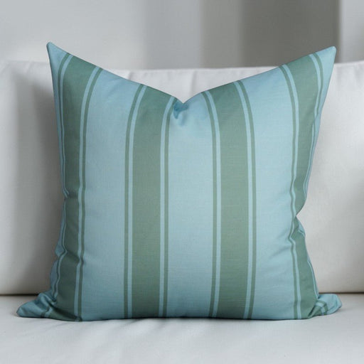 Riviera Stripes Pillow – Blue & Moss - The Shops at Mount Vernon