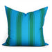 Riviera Stripes Pillow – Cerulean & Kelly Green - The Shops at Mount Vernon