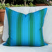 Riviera Stripes Pillow – Cerulean & Kelly Green - The Shops at Mount Vernon