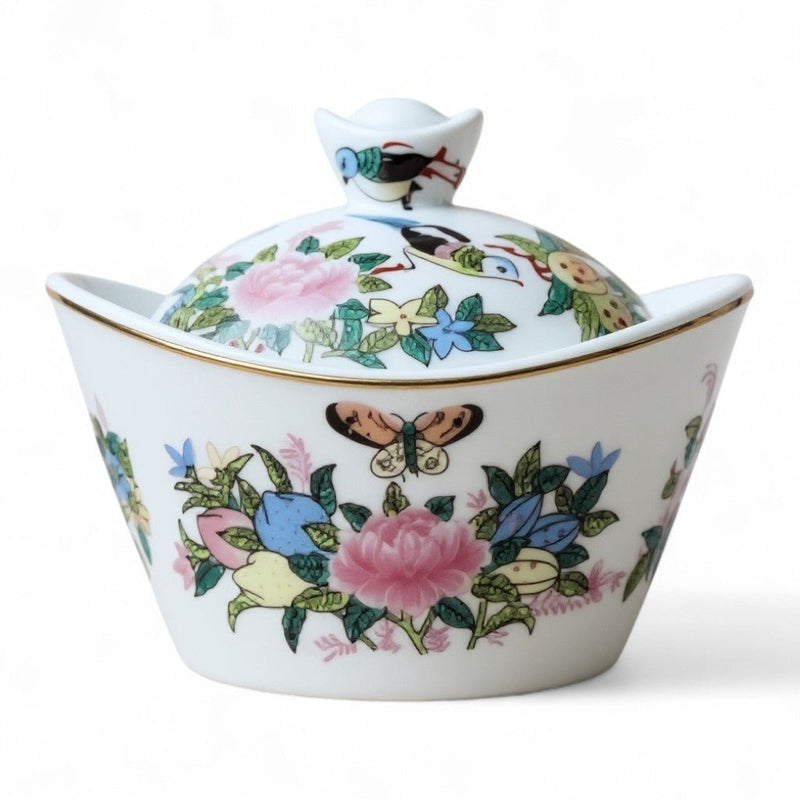 Rose Canton Porcelain Yuanbao Ingot Box - The Shops at Mount Vernon