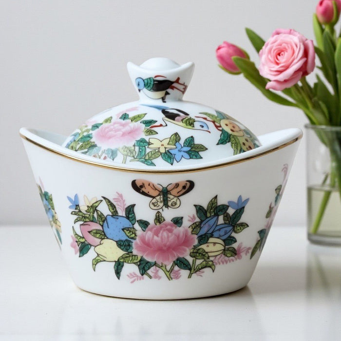 Rose Canton Porcelain Yuanbao Ingot Box - The Shops at Mount Vernon