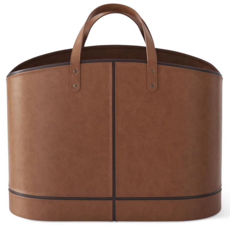 Saddle Brown Ultra Suede Basket - The Shops at Mount Vernon