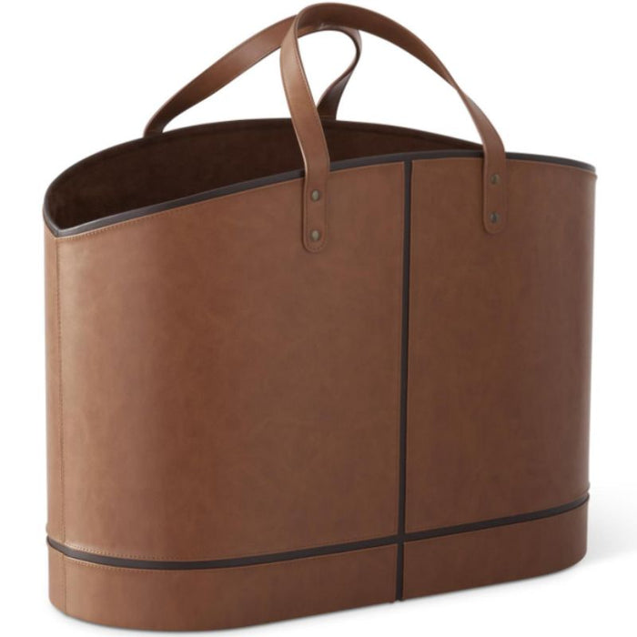 Saddle Brown Ultra Suede Basket - The Shops at Mount Vernon