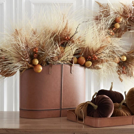 Saddle Brown Ultra Suede Basket - The Shops at Mount Vernon