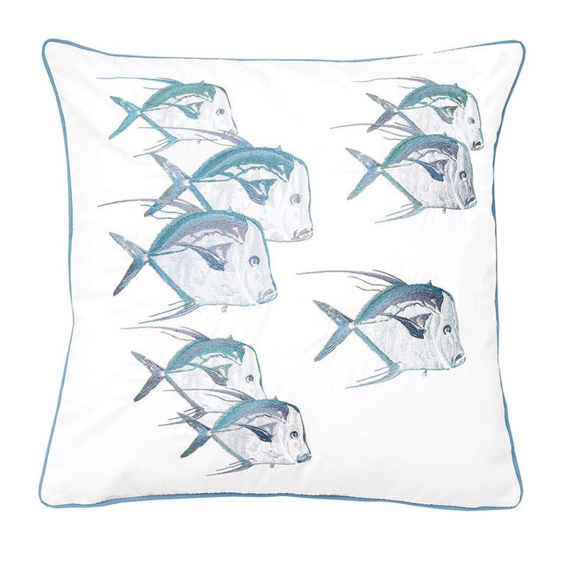 Seaglass Fish Pillow - Indoor/Outdoor Pillow - The Shops at Mount Vernon