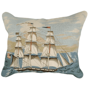 Ship at Full Mast Wool Pillow By Michaelian Home - The Shops at Mount Vernon