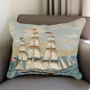 Ship at Full Mast Wool Pillow By Michaelian Home - The Shops at Mount Vernon