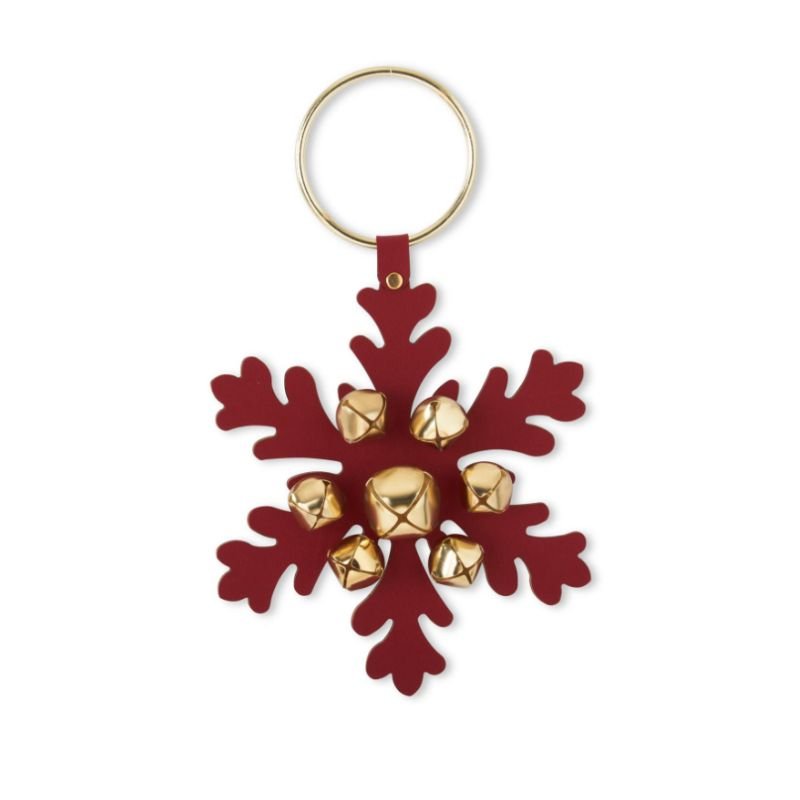 Snowflake Hanger With Bells - Assorted Colors - The Shops at Mount Vernon