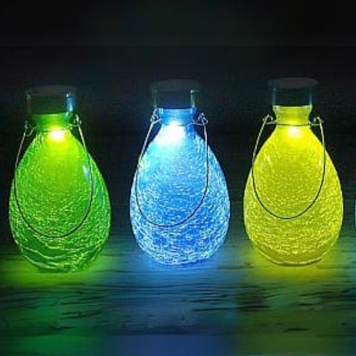 Solar Crackle Vase Lantern - Achla Designs - The Shops at Mount Vernon