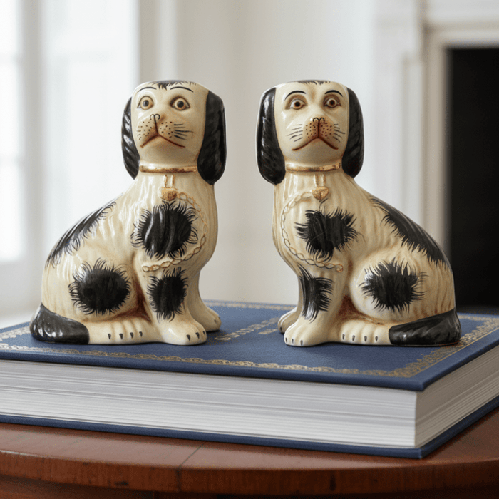 Staffordshire Dog Pair – Black and White - The Shops at Mount Vernon