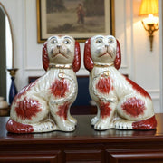 Staffordshire Dog Pair – Brown and White - The Shops at Mount Vernon