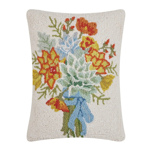 Succulent Bouquet Hooked Pillow - The Shops at Mount Vernon