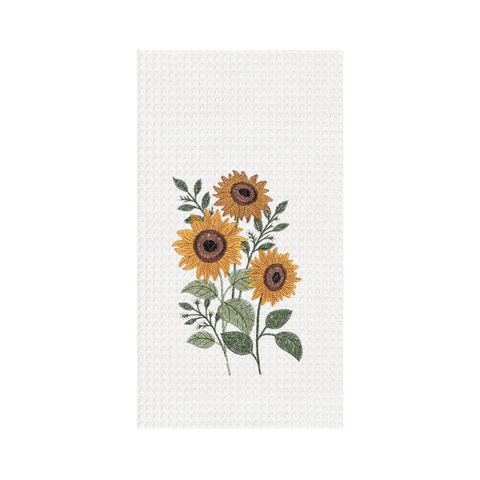 Sunflower Waffle Weave Towel - The Shops at Mount Vernon