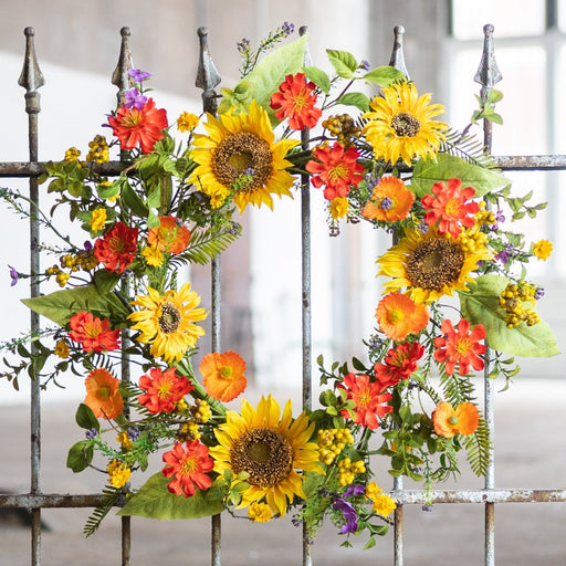 Sunflower Wreath - Bright Floral Wreath - The Shops at Mount Vernon