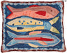 Swimming Fish Wool Hook Pillow by Michaelian Home - The Shops at Mount Vernon