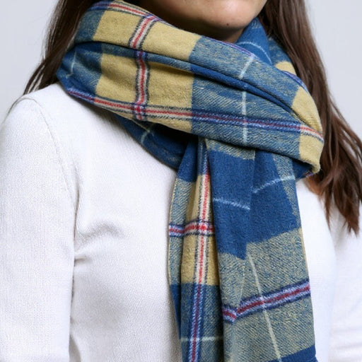 Tartan Shawl - Wool Stole - Wool Oversized Scarf - The Shops at Mount Vernon