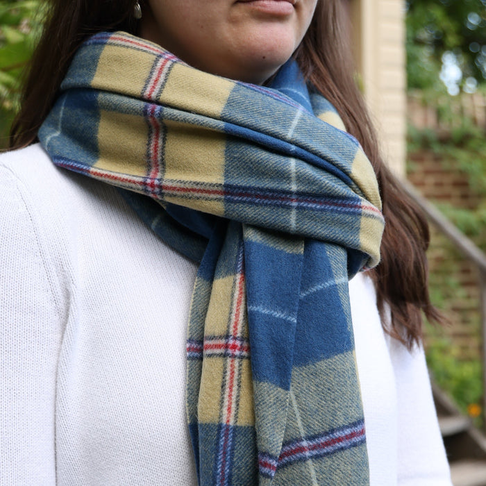 Tartan Shawl - Wool Stole - Wool Oversized Scarf - The Shops at Mount Vernon