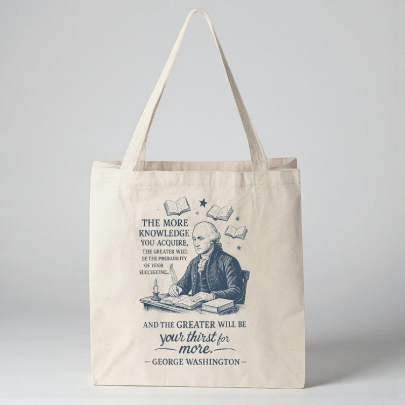 Thirst for Knowledge Canvas Tote Bag - The Shops at Mount Vernon