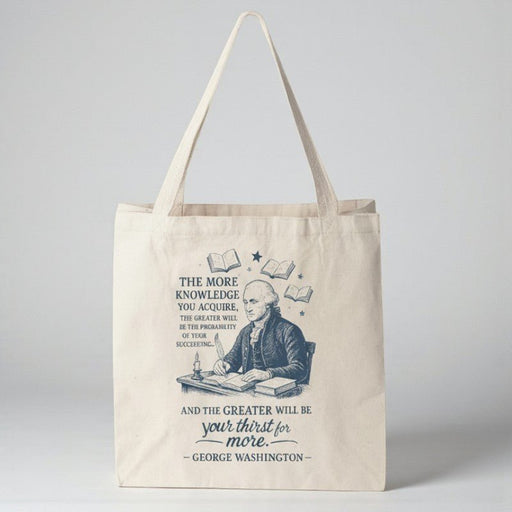 Thirst for Knowledge Canvas Tote Bag - The Shops at Mount Vernon