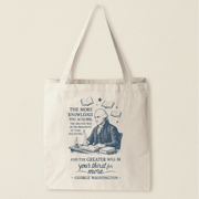 Thirst for Knowledge Canvas Tote Bag - The Shops at Mount Vernon