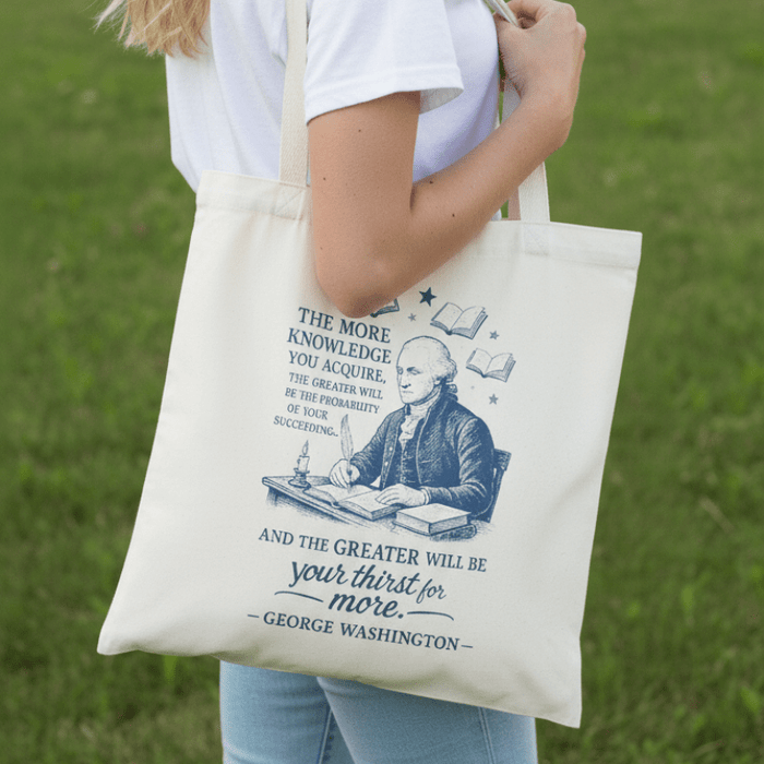 Thirst for Knowledge Canvas Tote Bag - The Shops at Mount Vernon