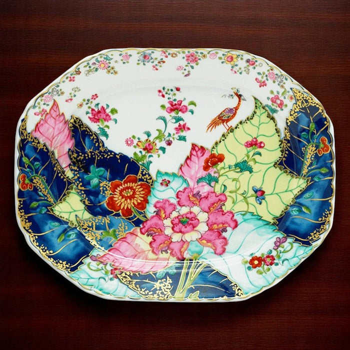 Tobacco Leaf 13.5” Platter - The Shops at Mount Vernon