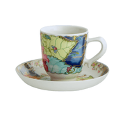 Tobacco Leaf Demitasse Cup & Saucer - The Shops at Mount Vernon