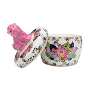 Tobacco Leaf Jar with Pink Foo Dog Lid – 6" - The Shops at Mount Vernon