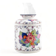 Tobacco Leaf Porcelain Tissue Box Cover Jar - The Shops at Mount Vernon