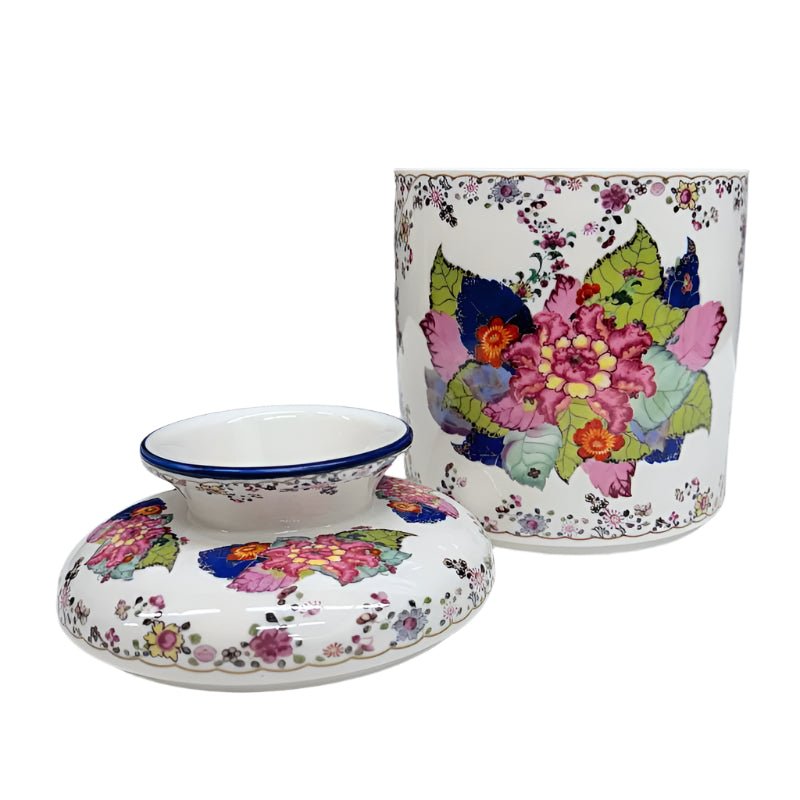 Tobacco Leaf Porcelain Tissue Box Cover Jar - The Shops at Mount Vernon