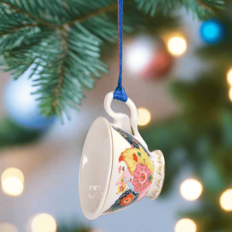 Tobacco Leaf Teacup Ornament - The Shops at Mount Vernon