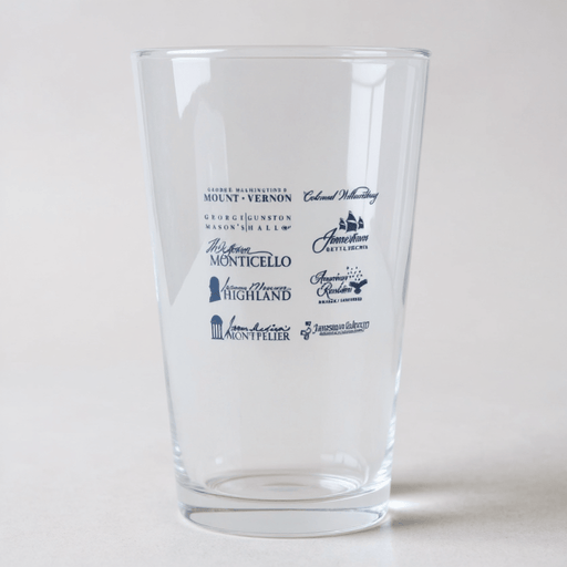 VA250 Historic Museums Collaboration Pint Glass - The Shops at Mount Vernon