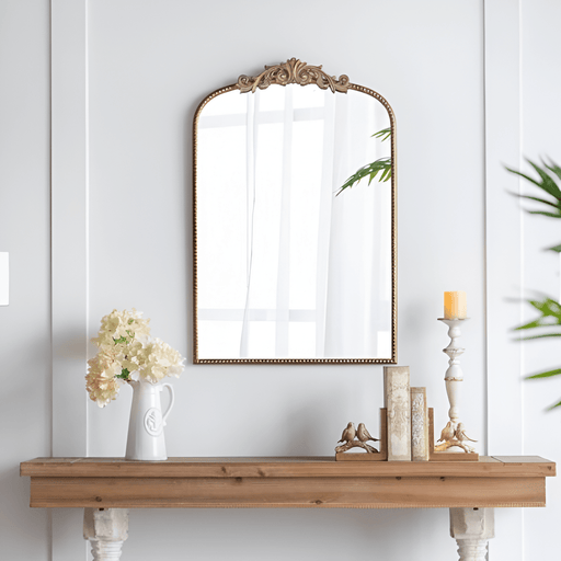 Versailles Arched Gold Mirror - The Shops at Mount Vernon