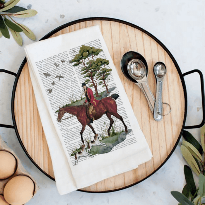 Vintage Hunter Flour Sack Tea Towel - The Shops at Mount Vernon