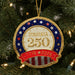 Virginia 250 Stars & Stripes Ornament St. Nicolas - The Shops at Mount Vernon