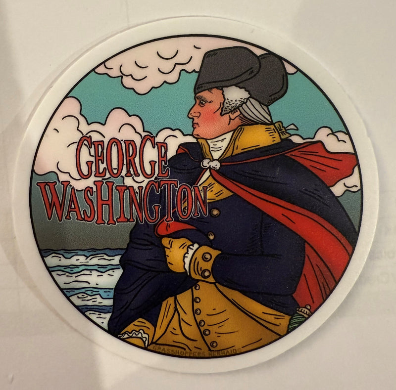 STICKER GEORGE WASHINGTON UP CLOSE