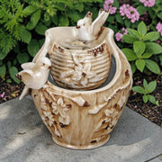 Water Fountain Floral Bird Bath - The Shops at Mount Vernon