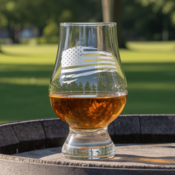 Waving Flag Whiskey Tasting Glass - The Shops at Mount Vernon