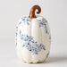 White & Blue Floral Ceramic Pumpkin - Assorted Sizes - The Shops at Mount Vernon