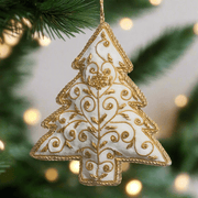 White & Christmas Tree Ornament St. Nicolas - The Shops at Mount Vernon