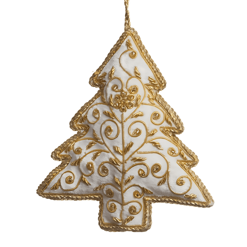 White & Christmas Tree Ornament St. Nicolas - The Shops at Mount Vernon
