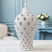 White Pierced Ceramic Ginger Jar - The Shops at Mount Vernon