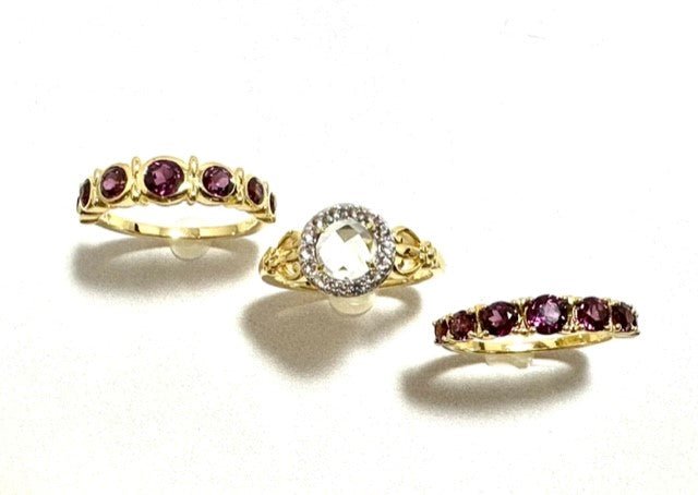 White Topaz Rosecut Ring - The Shops at Mount Vernon