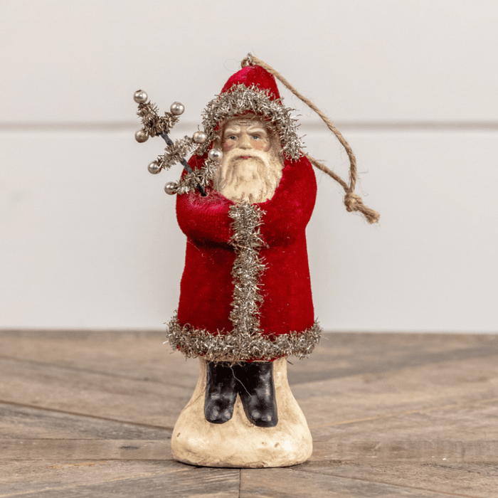 Wine Velvet Belsnickle Ornament - The Shops at Mount Vernon