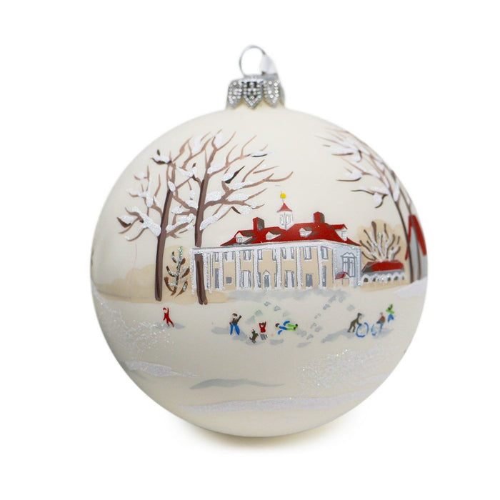 Winter Wonderland Mount Vernon Glass Ball Ornament - The Shops at Mount Vernon