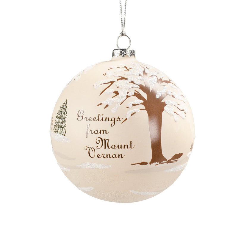 Winter Wonderland Mount Vernon Glass Ball Ornament - The Shops at Mount Vernon
